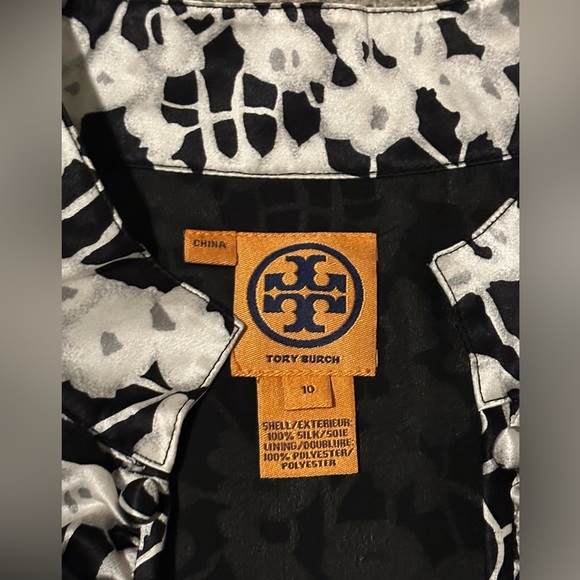 TORY BURCH SILK MIDI DRESS SZ 10 - Picture 3 of 4
